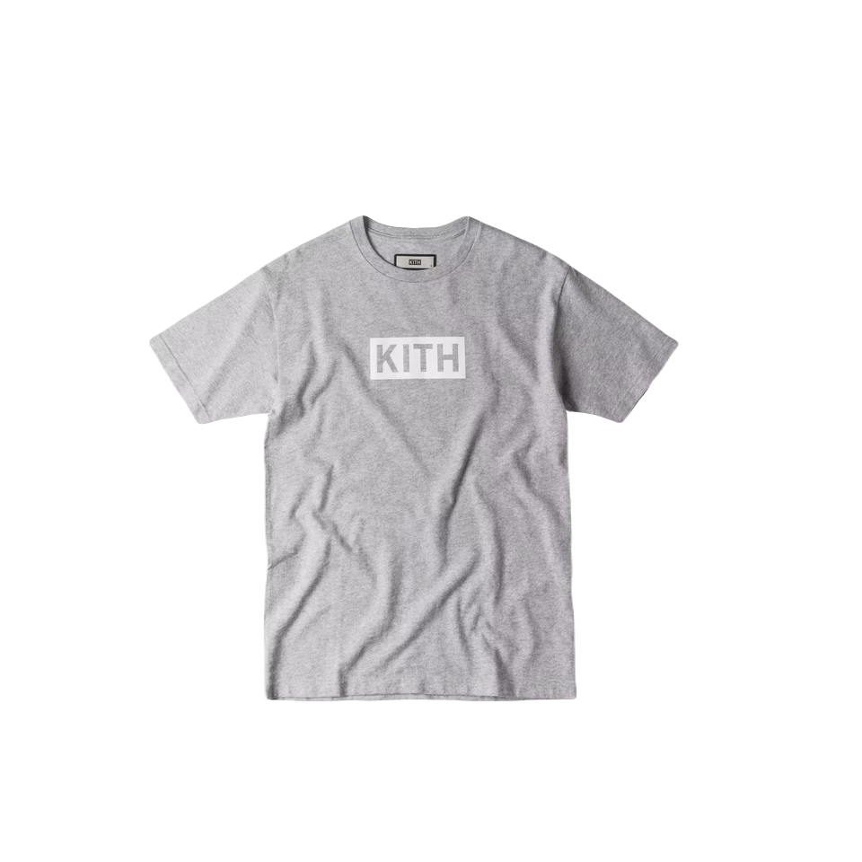 KITH Classic Logo Tee - Heather Grey - Used Kith