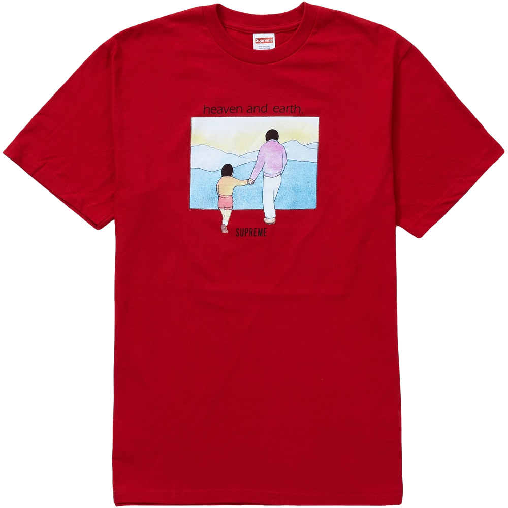 Supreme Heaven And Earth Tee - Red - Used Supreme
