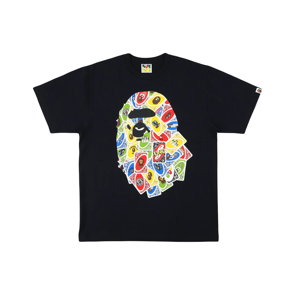 A Bathing Ape x UNO Ape Head Tee - Black Bape