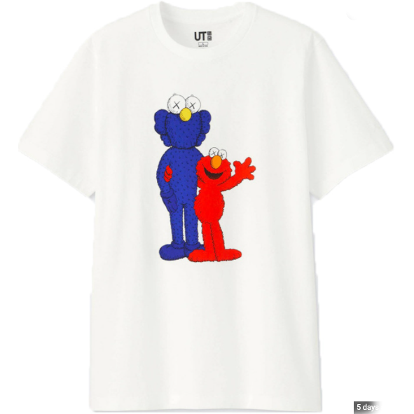 KAWS x Uniqlo x Sesame Street BFF Elmo Tee - White Kaws