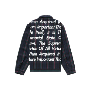 Supreme x Junya Watanabe x CDG Man Printed Work Jacket - Navy Plaid Supreme