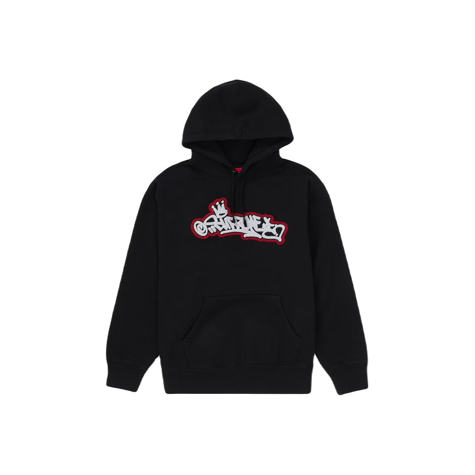 Supreme Handstyle Hooded Sweatshirt - Black Supreme