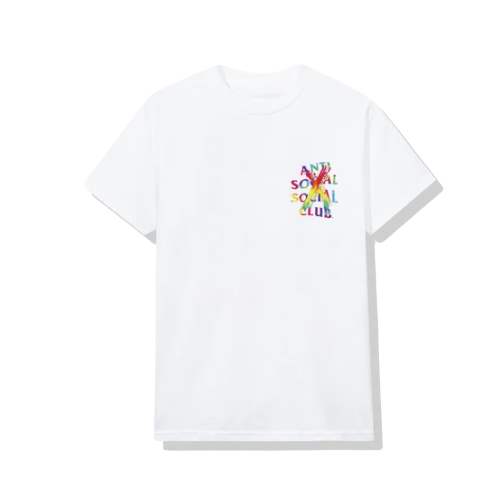 ASSC Club Cancelled Rainbow Tee - White Anti Social Social Club