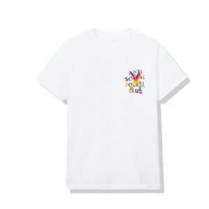 ASSC Club Cancelled Rainbow Tee - White Anti Social Social Club