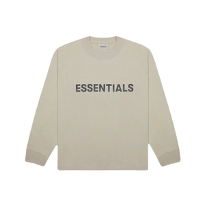 Fear of God Essentials Long Sleeve T-Shirt Applique - Tan Fear of God