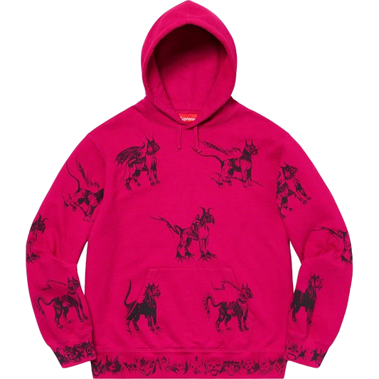 Supreme Animals Hooded Sweatshirt - Fuschia - Used