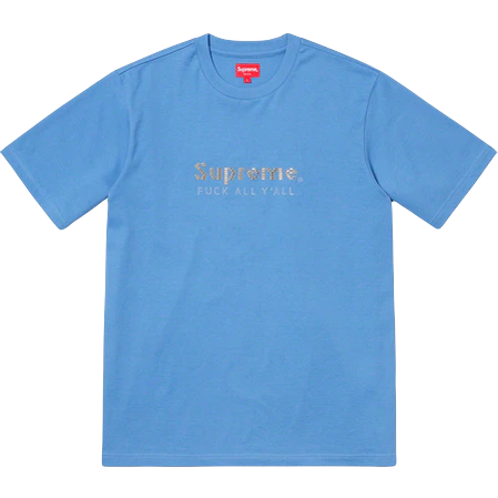 Supreme Gold Bars Tee - Columbia Blue - Used Supreme