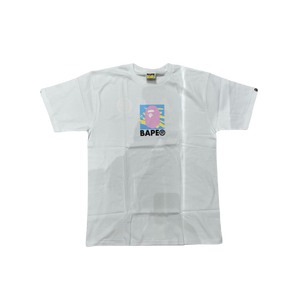 A Bathing Ape New Multi Camo Tee - White Bape
