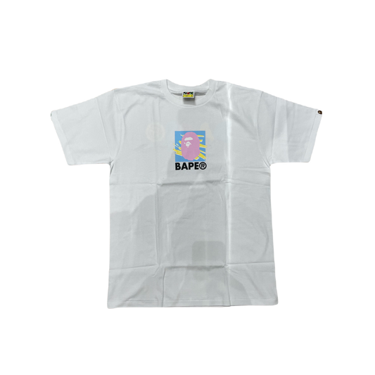 A Bathing Ape New Multi Camo Tee - White Bape