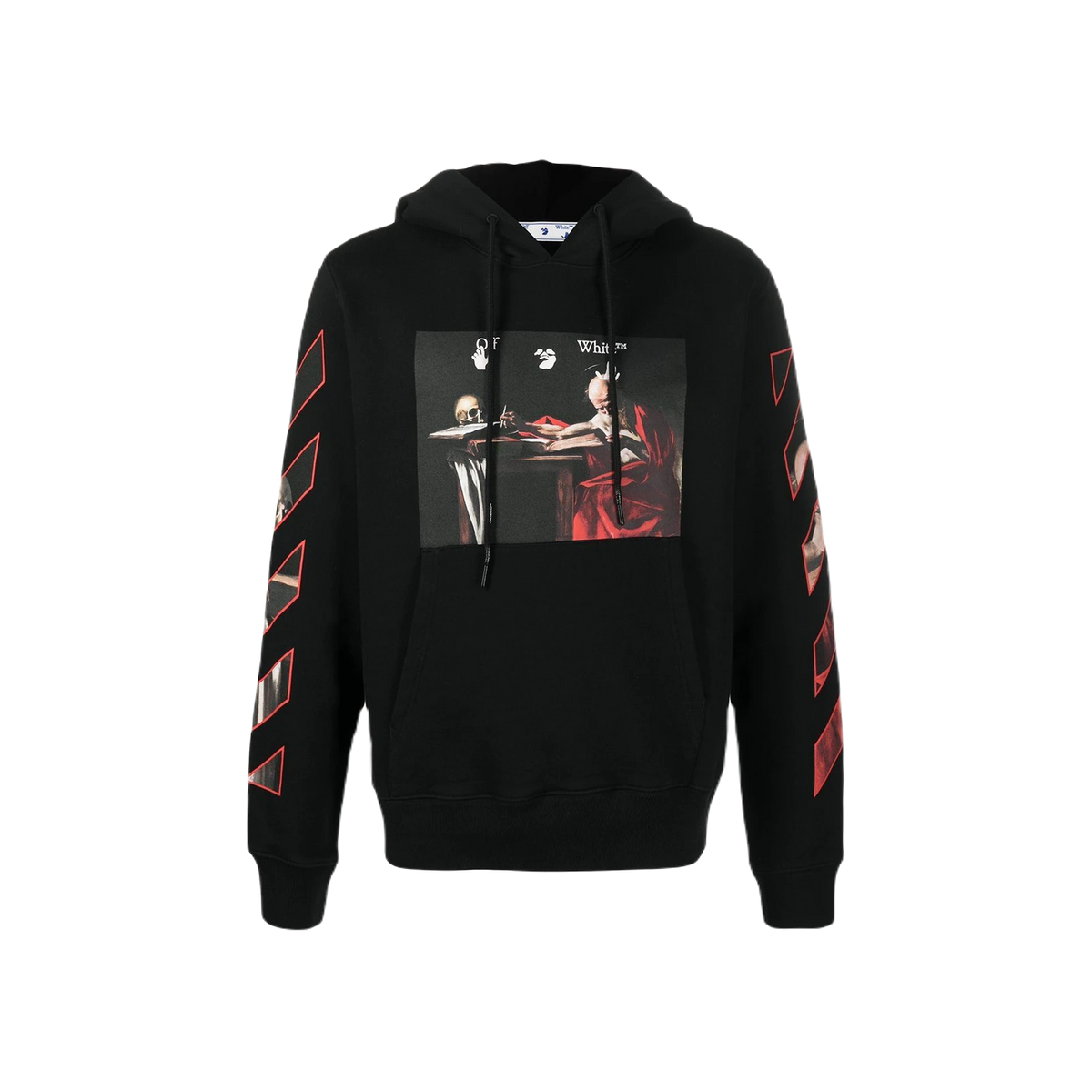 Off-White Caravaggio Diag Sleeve Hoodie - Black - Used OFF-WHITE