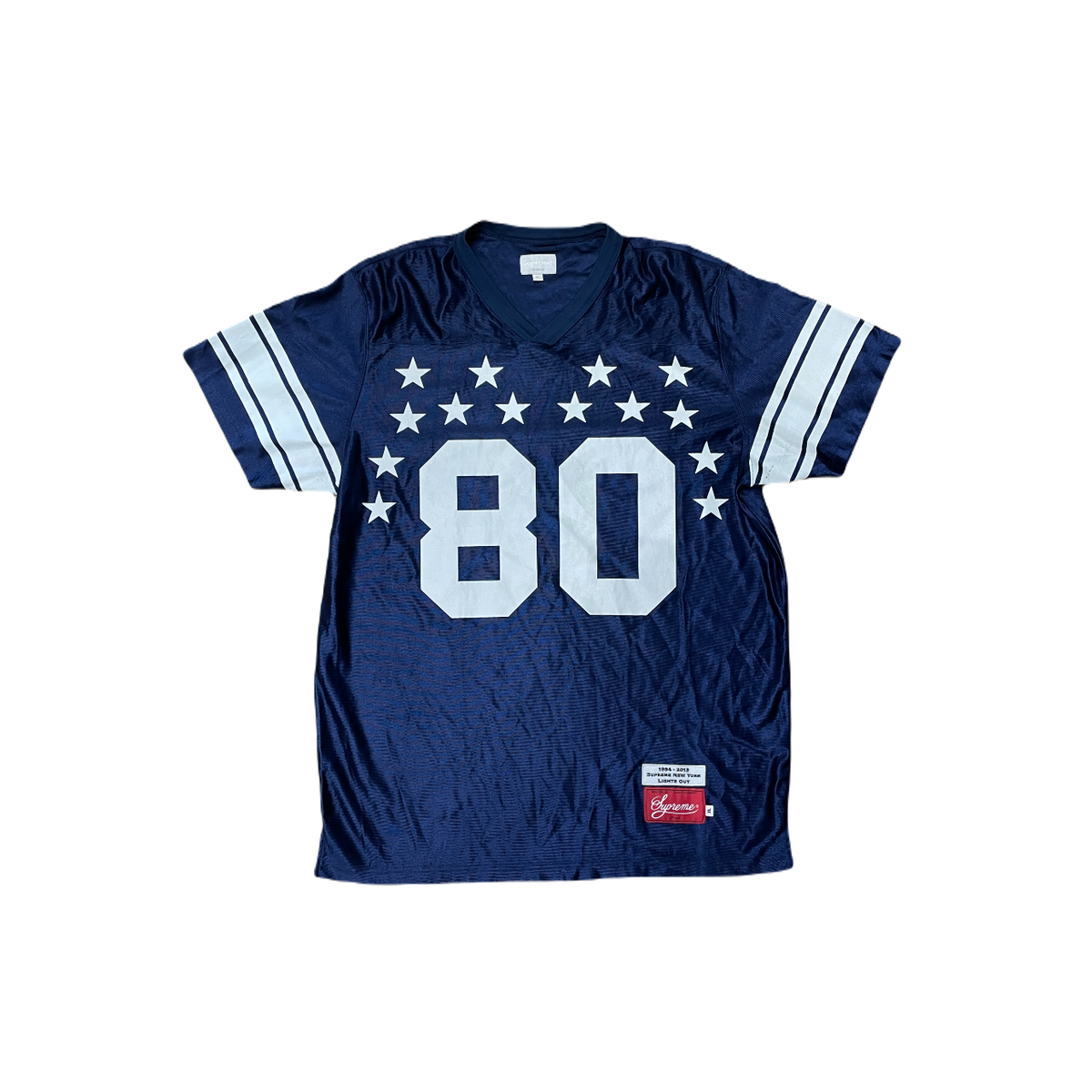 Supreme Star Football Top - Navy SS13 - Used Supreme