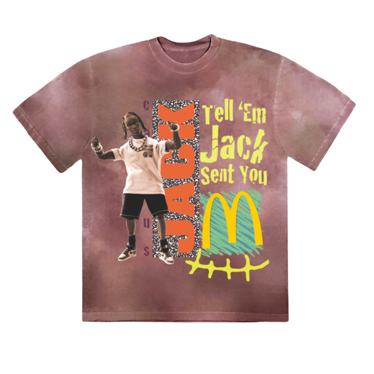Travis Scott Cactus Jack x McDonald's Smile T-Shirt II - Berry - Used Travis Scott
