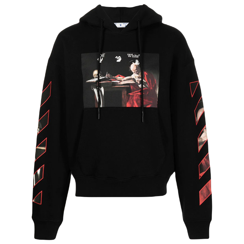 Off-White Caravaggio Slim Hoodie - Black/Red OFF-WHITE