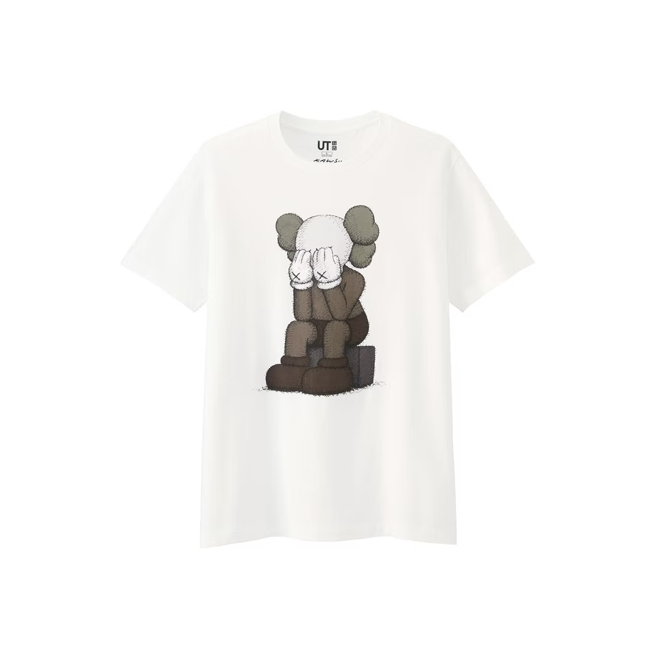 Kaws x Uniqlo Passing Through Tee - White - Used Kaws