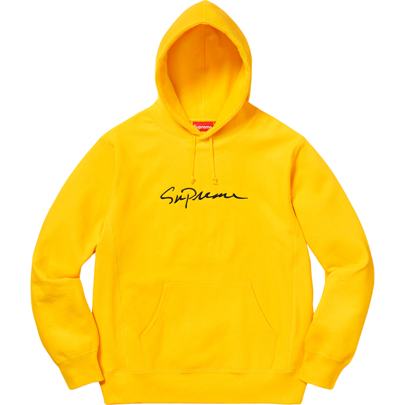 Supreme Classic Script Hooded Sweatshirt - Yellow - Used