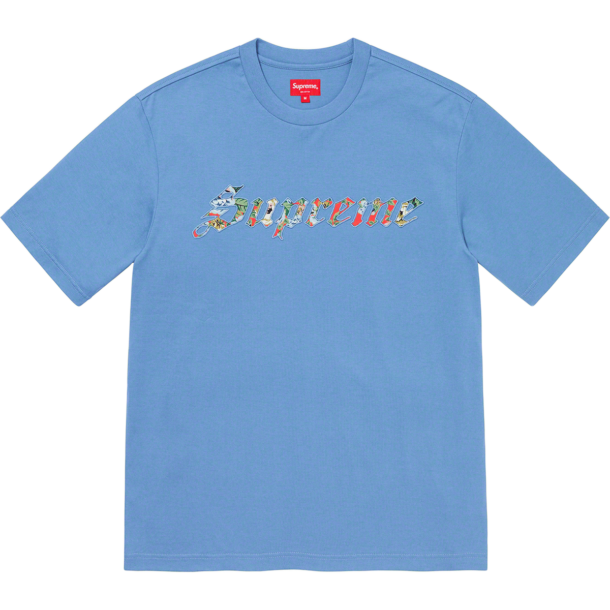 Supreme Floral Applique S/S Top - Light Blue - Used Supreme