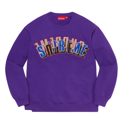 Supreme Stacked Crewneck - Purple Supreme