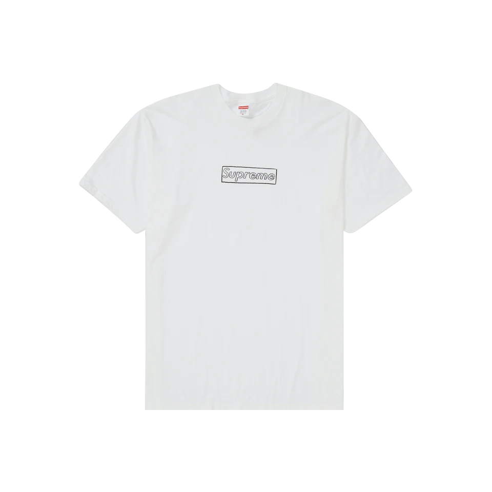 Supreme Kaws Chalk Logo Tee - White Supreme