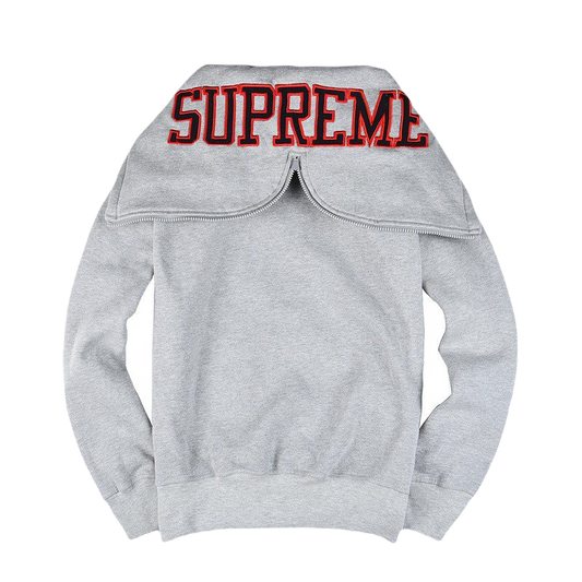 Supreme Split Hood Zip Up Sweatshirt - Grey Supreme