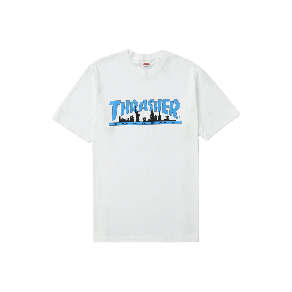 Supreme Thrasher Skyline Tee - White - Used Supreme