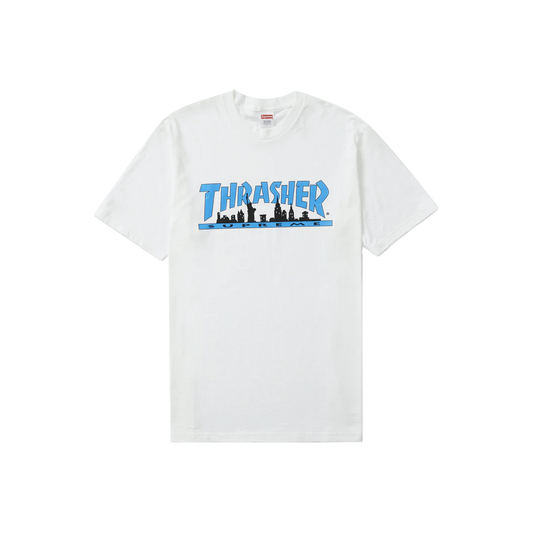 Supreme Thrasher Skyline Tee - White - Used Supreme