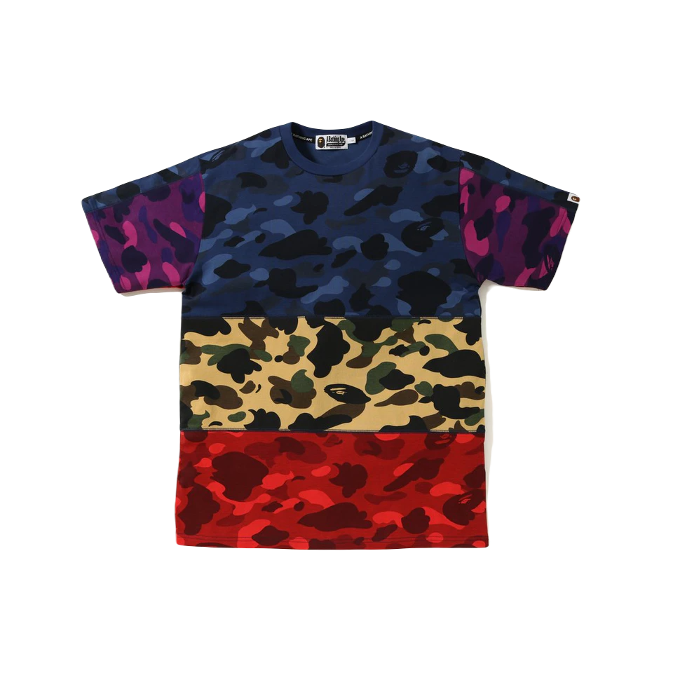 A Bathing Ape Mix Camo Tee - Multicolor - Used Bape