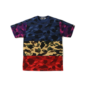 A Bathing Ape Mix Camo Tee - Multicolor - Used Bape