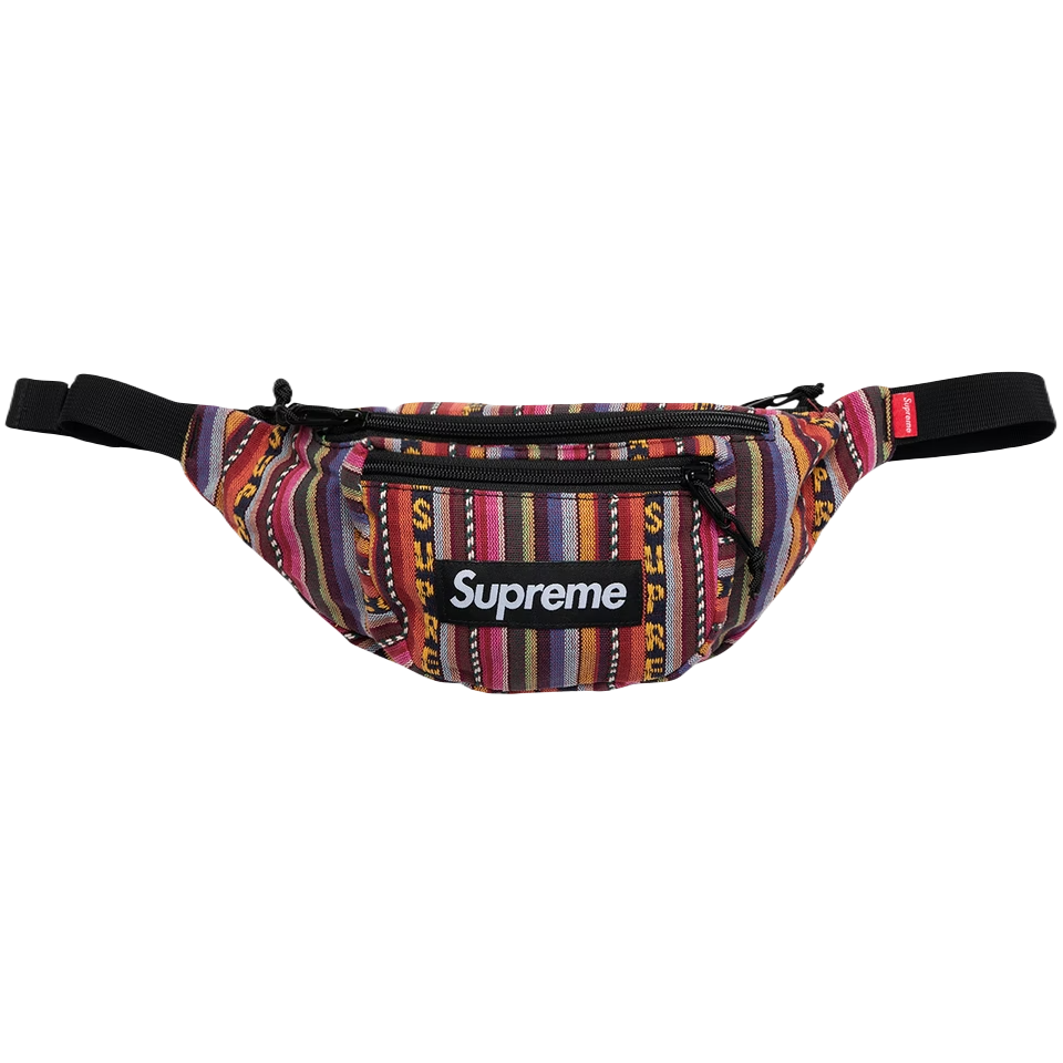 Supreme Woven Stripe Waist Bag SS20 - Multi