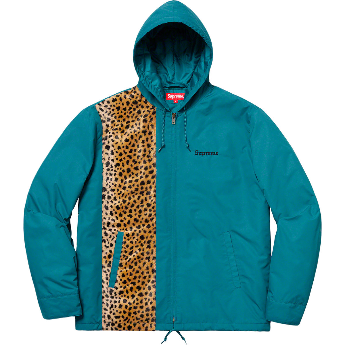 Supreme Cheetah Hooded Jacket - Dark Slate - Used Supreme