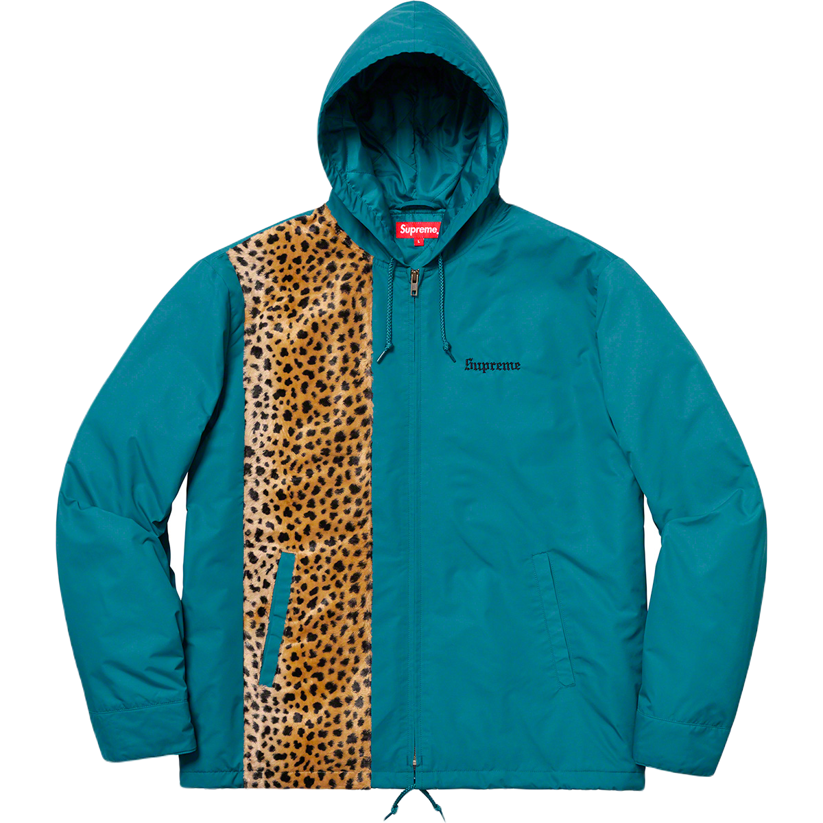 Supreme Cheetah Hooded Jacket - Dark Slate - Used