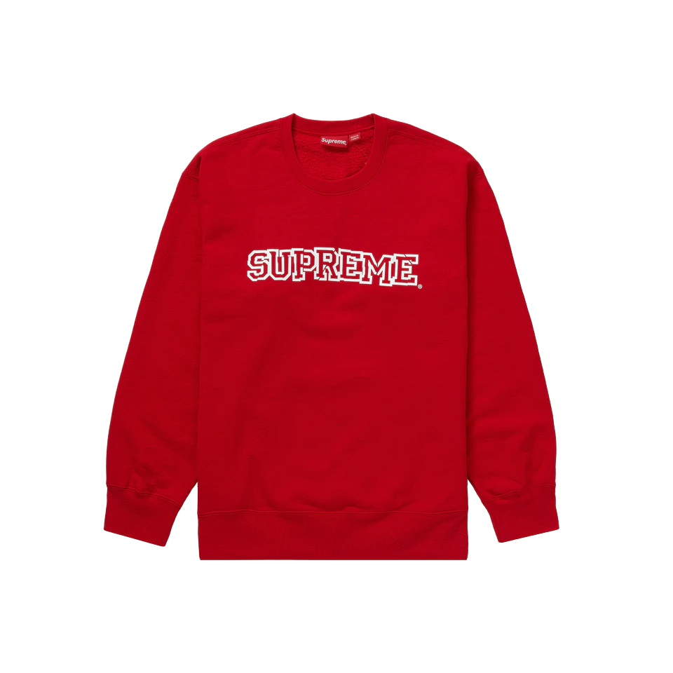 Supreme Shattered Logo Crewneck - Red - Used Supreme