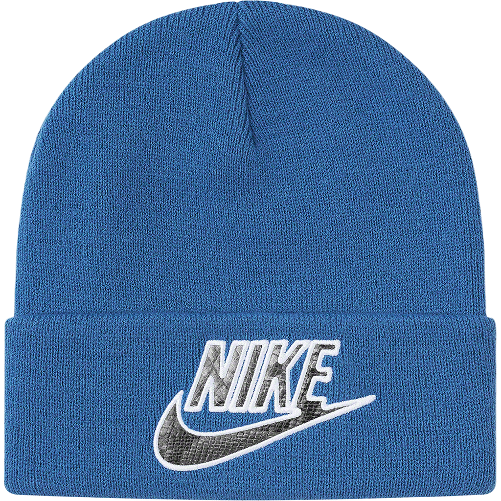 Supreme Nike Snakeskin Beanie - Blue