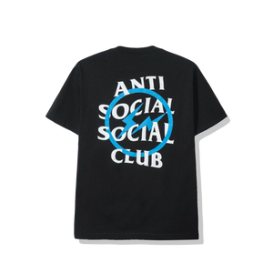 Anti Social Social Club x Fragment Blue Bolt Tee - Black Anti Social Social Club