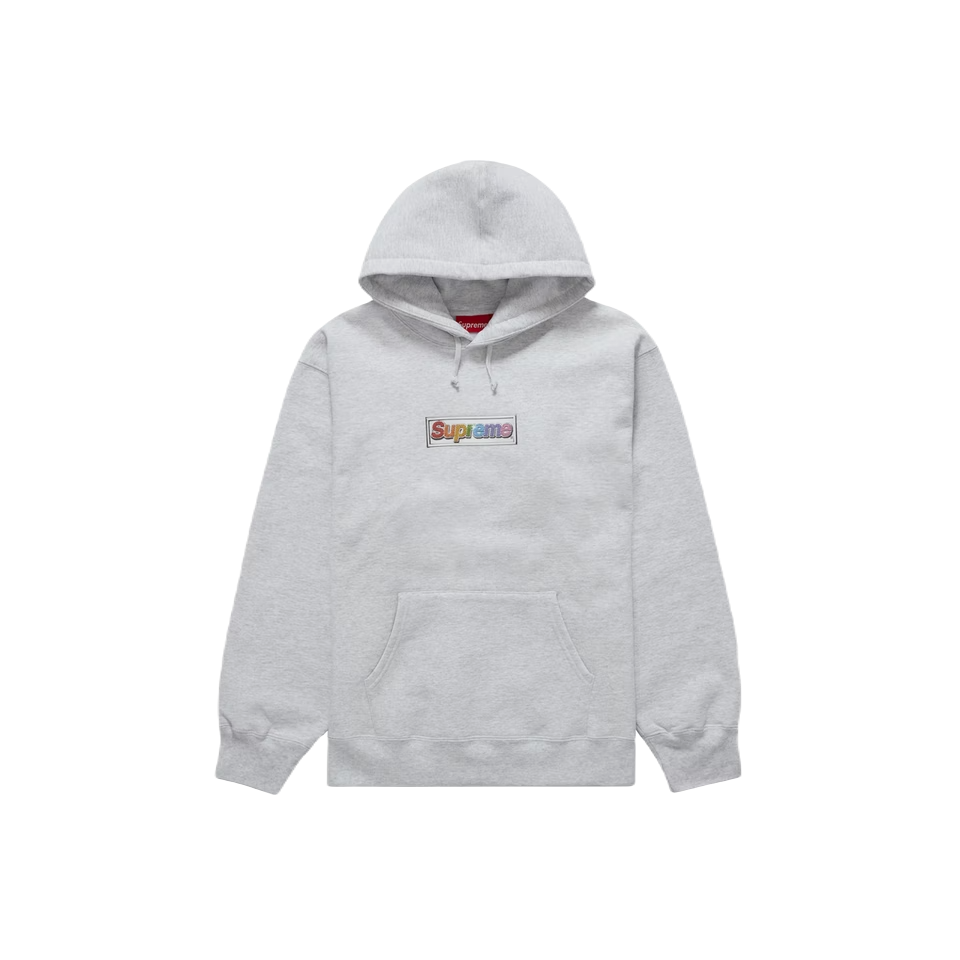 Supreme Bling Box Logo Hooded Sweatshirt - Ash Grey SS22 Supreme