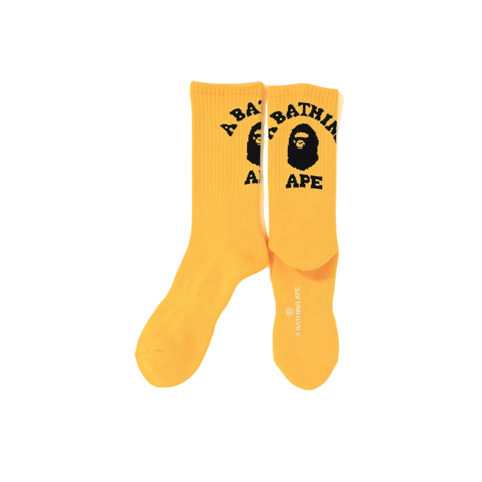 A Bathing Ape College Socks - Yellow