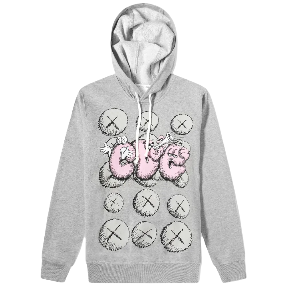 Comme des Garcons SHIRT x KAWS Print Popover Hoody - Grey