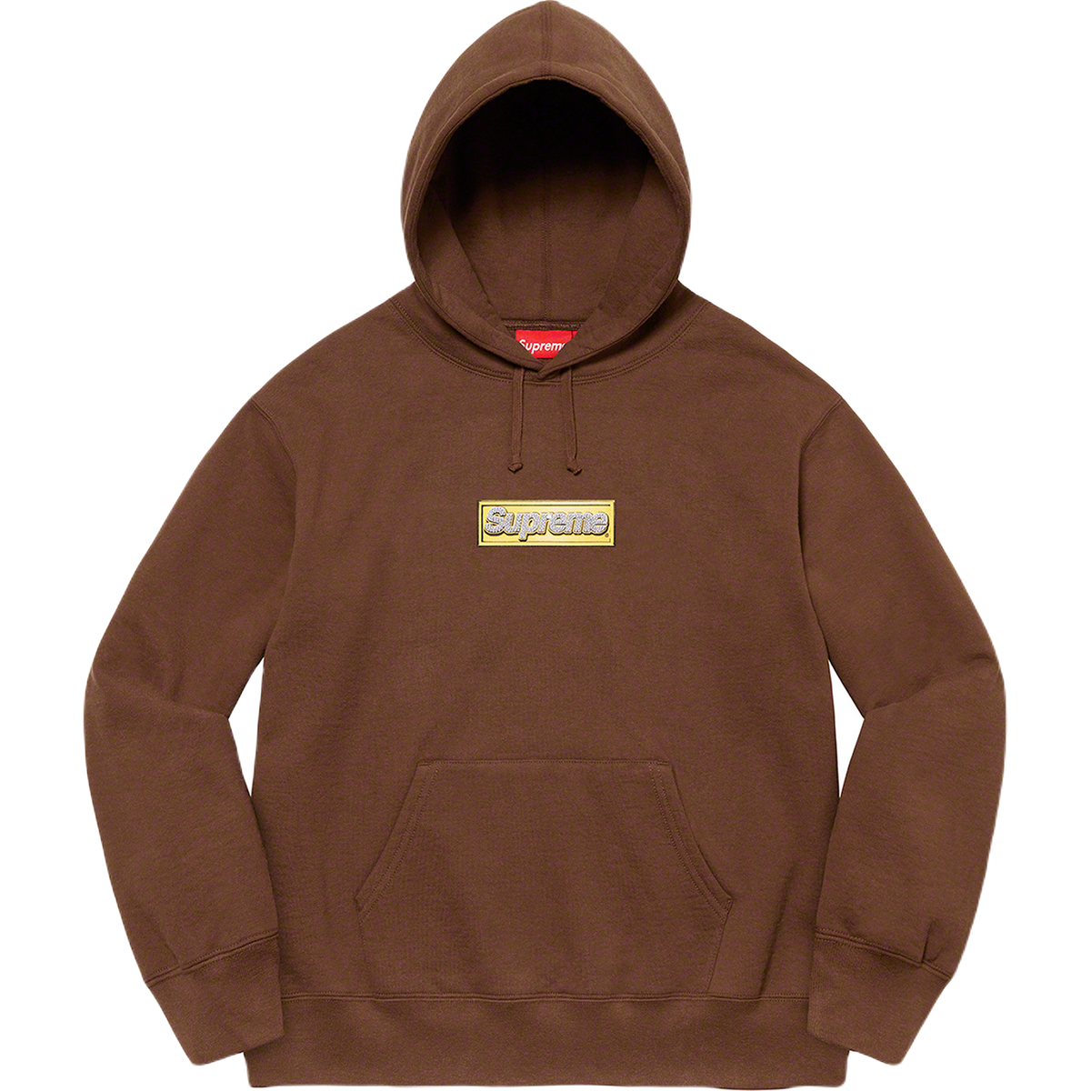 Supreme Bling Box Logo Hooded Sweatshirt - Brown SS22 Supreme
