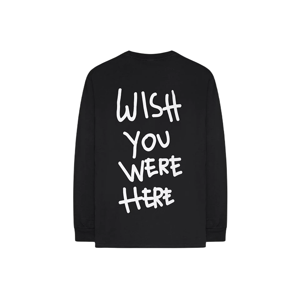Travis Scott Greetings From L/S T-Shirt - Black - Used Travis Scott