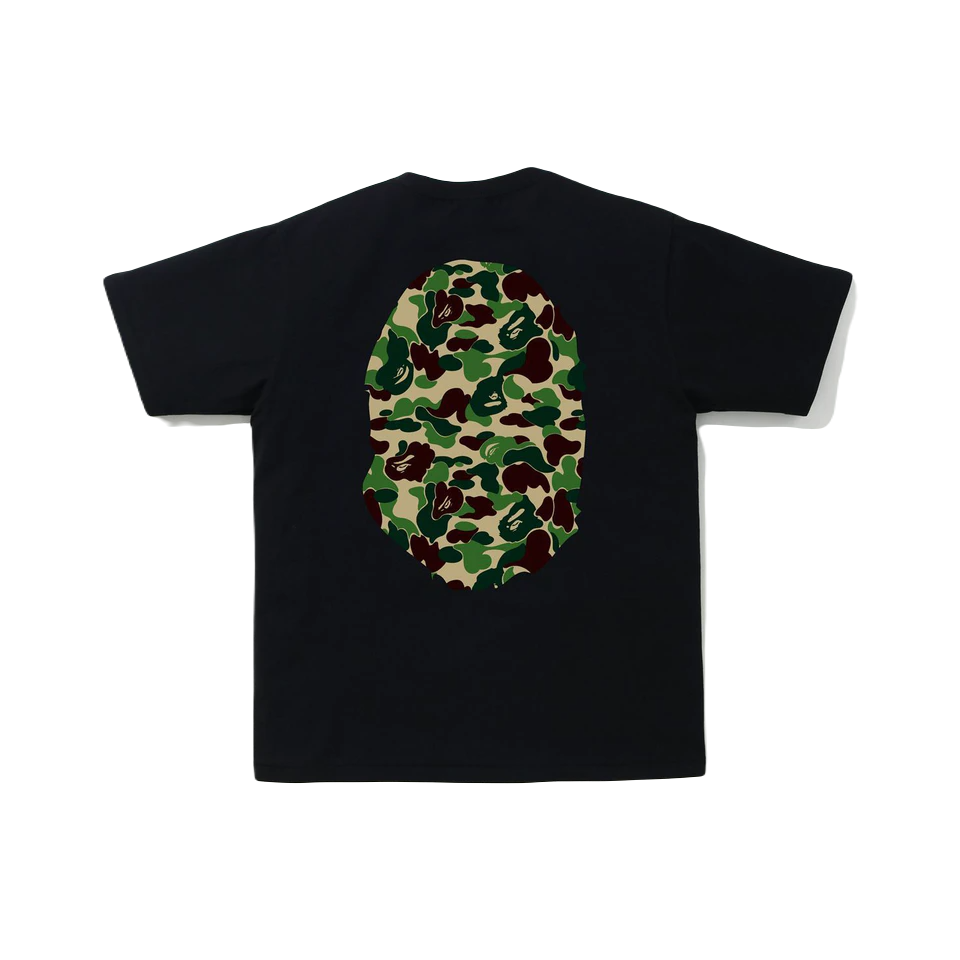 A Bathing Ape ABC Camo Big Ape Head Tee - Black/Green Camo Bape