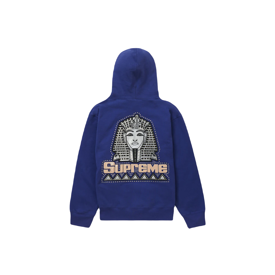Supreme Pharoah Studded Hooded Sweatshirt - Washed Navy Supreme