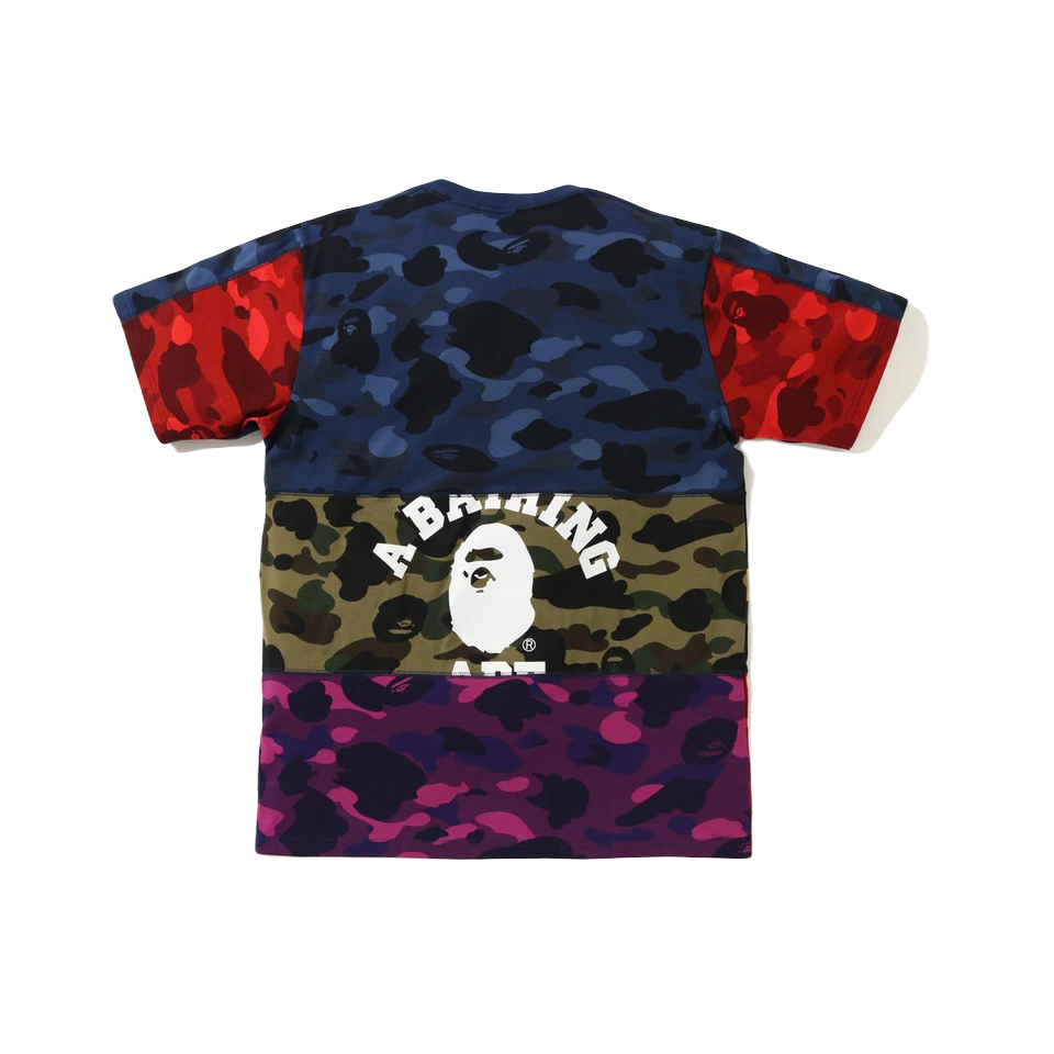 A Bathing Ape Mix Camo Tee - Multicolor - Used Bape