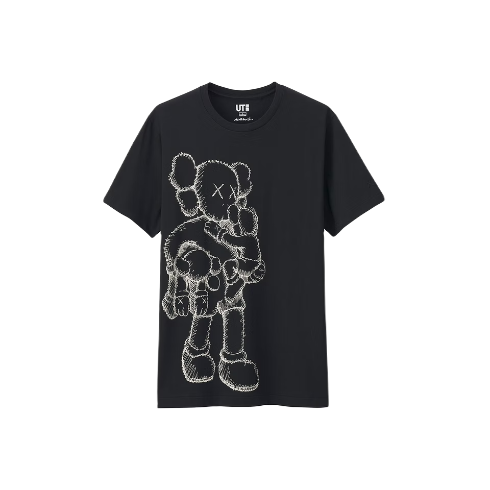 KAWS x Uniqlo Clean Slate Tee - Black - Used Kaws