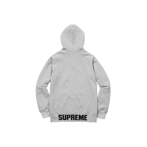 Supreme Rib Logo Zip Up Jacket - Heather Grey - Used Supreme