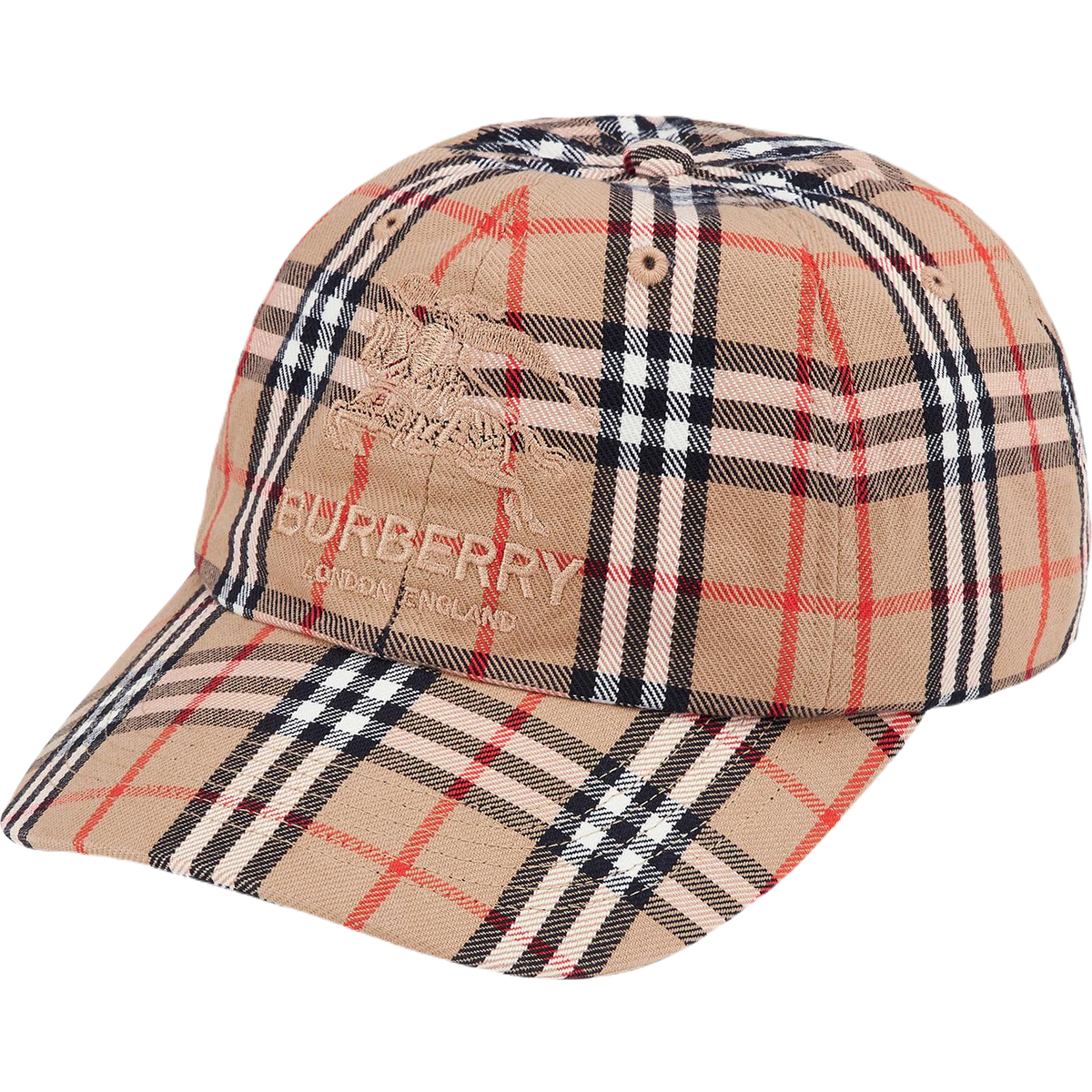 Supreme Burberry Denim 6-Panel - Beige Supreme