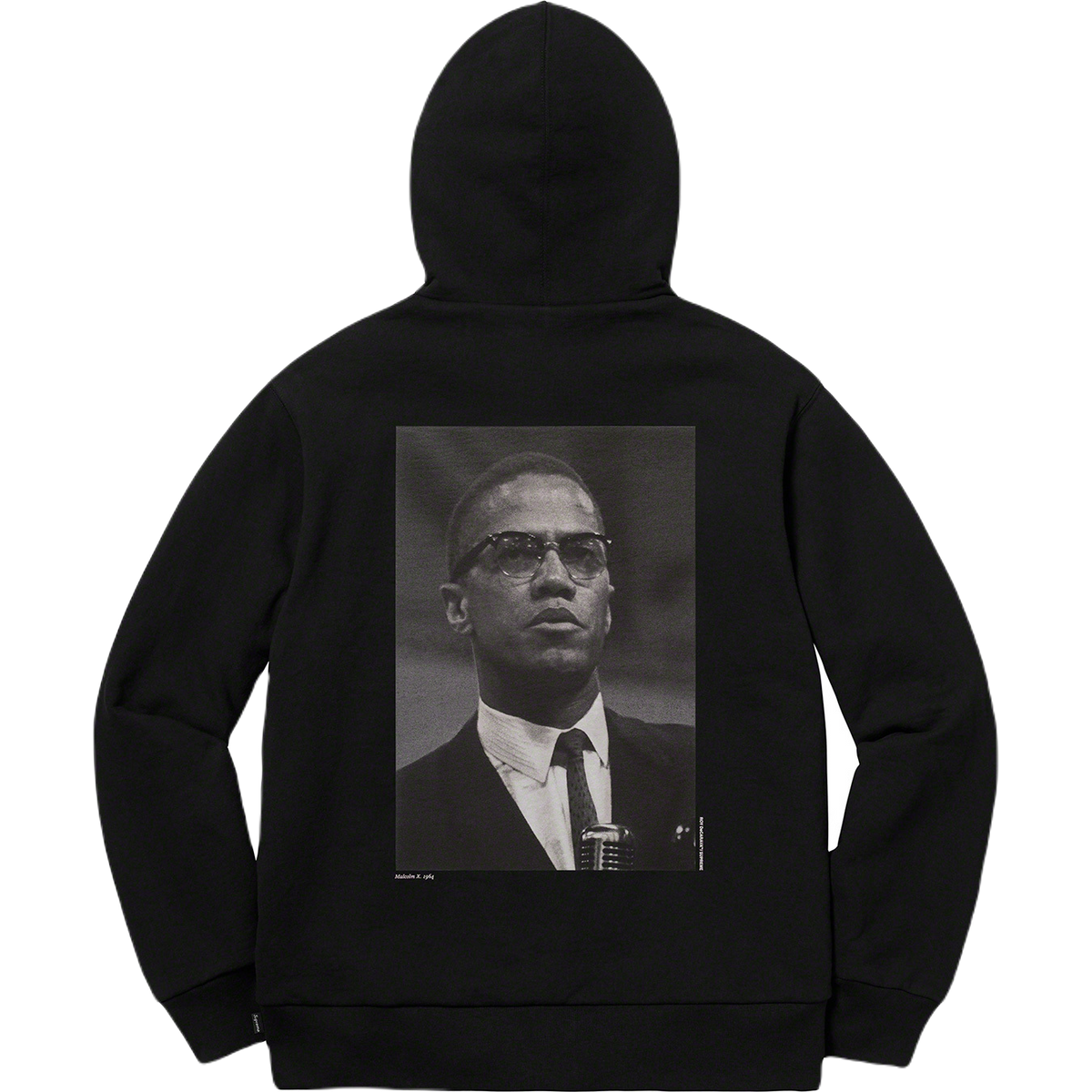 Supreme Malcolm X Hooded Sweatshirt - Black Supreme