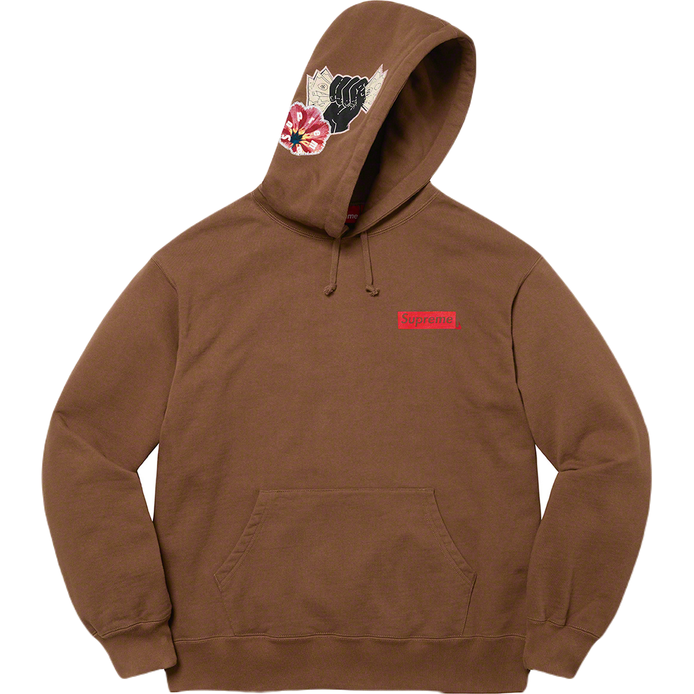 Supreme Instant High Patches Hooded Sweatshirt - Brown – Grails SF