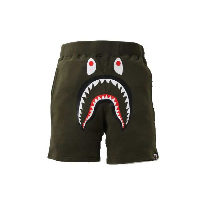 A Bathing Ape Shark Sweat Shorts - Olive
