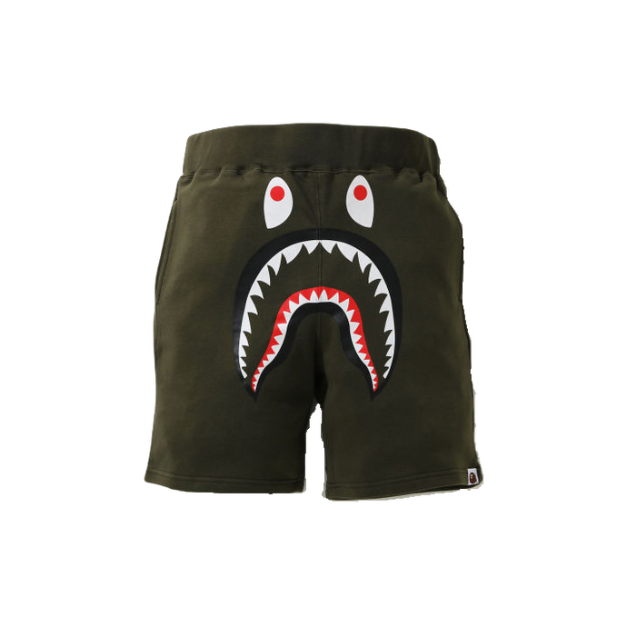 A Bathing Ape Shark Sweat Shorts - Olive