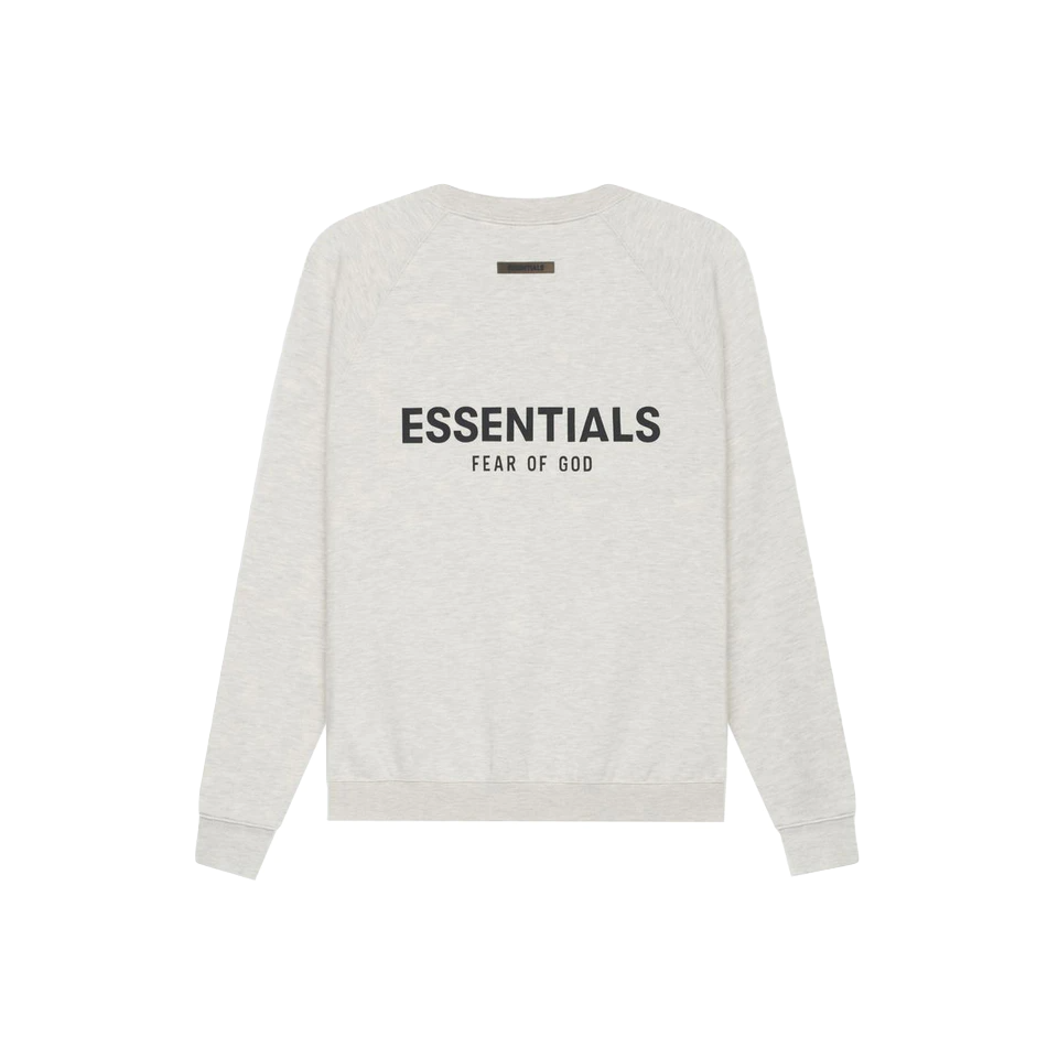 Fear of God Essentials Pullover Crewneck - Light Heather Oatmeal Fear of God