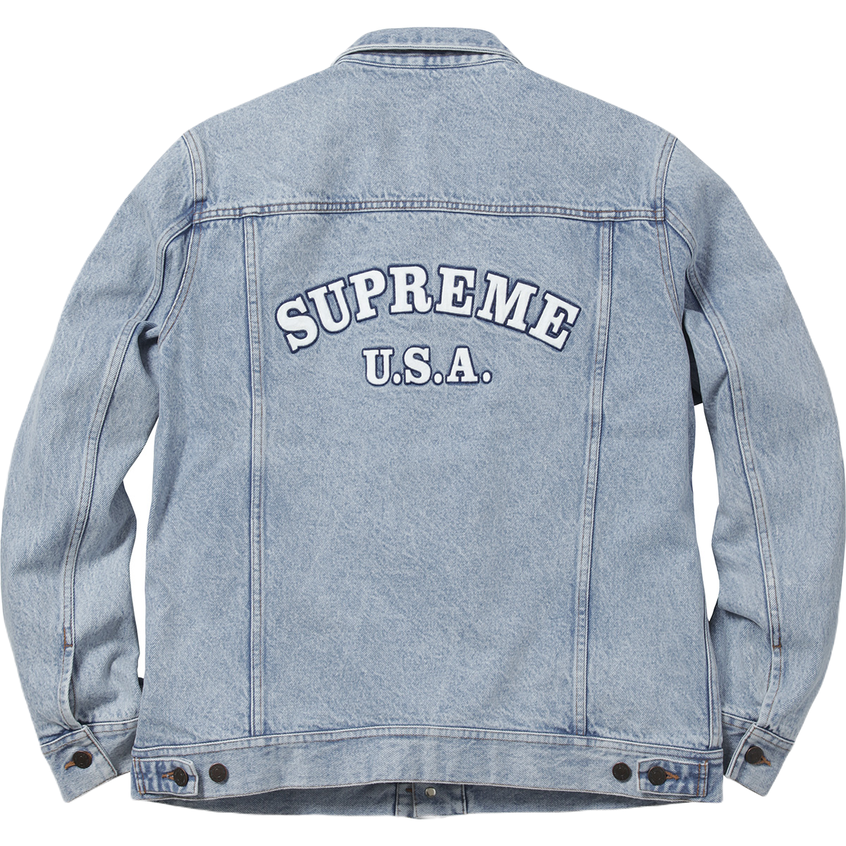 Supreme Denim Trucker Jacket SS16 - Blue - Used Supreme